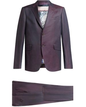 Etro Single-Breasted Suit - Blue