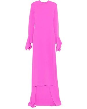 Solace London Blake Bell-Sleeve Maxi Dress - Pink