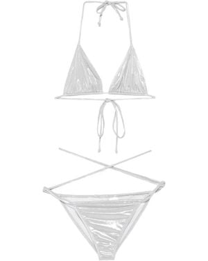Norma Kamali Criss-Cross Bikini - White