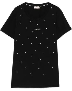 Liu Jo Logo-Patch T-Shirt - Black