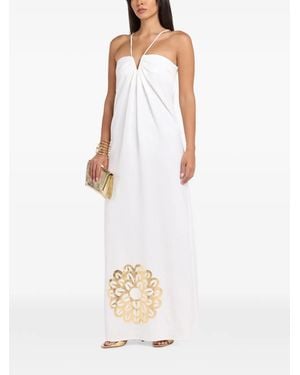 Themis Z Galatea Graphic-Print Maxi Dress - White