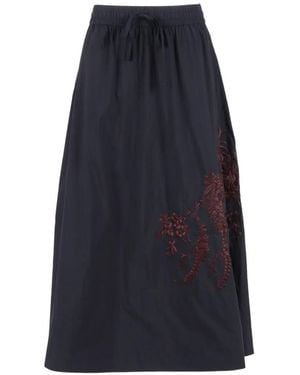 P.A.R.O.S.H. Embroidery Skirt - Blue