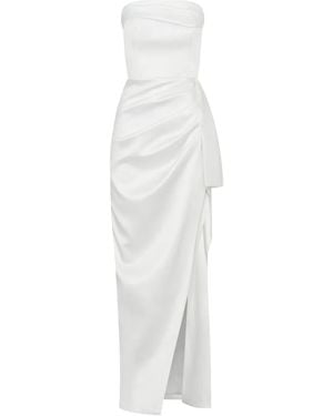 Nicholas Erelyn Strapless Draped Dress - White