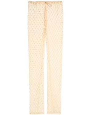 Dries Van Noten Polka Dot Trousers - White