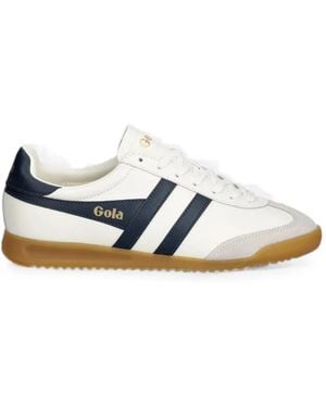 Gola Torpedo Logo-Print Panelled Trainers - White