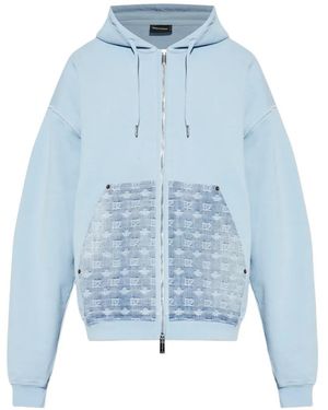 DSquared² Hooded Patterned Jacket - Blue