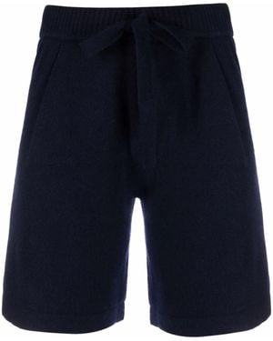 P.A.R.O.S.H. Knitted Drawstring Waist Shorts - Blue