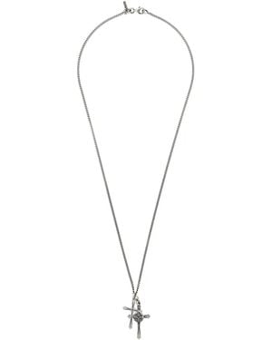 Emanuele Bicocchi Cross Pendant Necklace - White