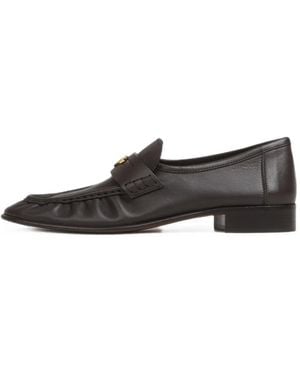Chloé Letti Heart-Motif Leather Loafers - White