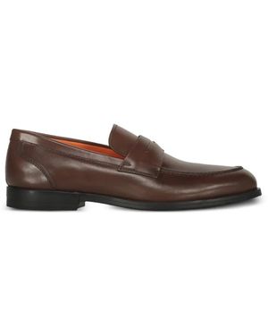 Santoni Penny-Slot Loafers - Brown