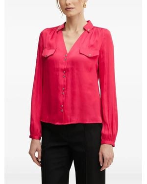 Morgan Camisa Con Bolsillo En El Pecho - Rojo