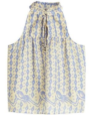 Scotch & Soda Sleeveless Cotton Blouse - White
