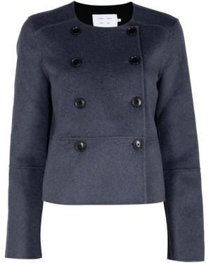 Proenza Schouler Courtney Double-Breasted Jacket - Blue