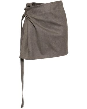Monse Striped Skirt - Gray