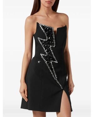 Philipp Plein Strapless Mini Dress - Black