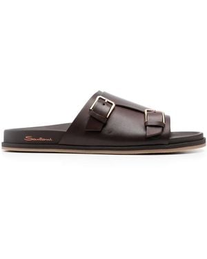 Santoni Doctor-gort50 レザーサンダル - ブラウン