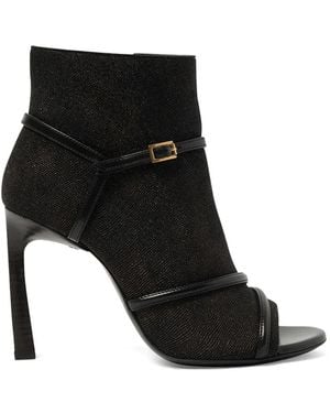 Lanvin Buckle-Strap Open-Toe Sandals - Black