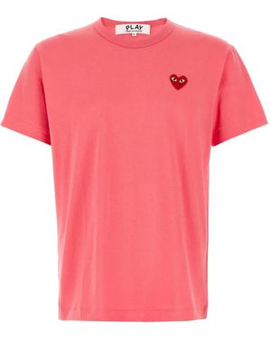 COMME DES GARÇONS PLAY ハートパッチ Tシャツ - ピンク