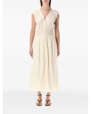 Sessun Galiane Smocked Dress - Natural