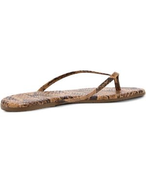TKEES Sandales À Effet Peau De Serpent - Marron