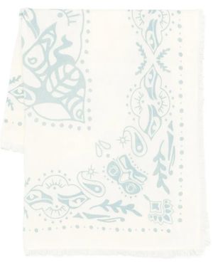 Kujten Schal mit Paisleymuster - Weiß