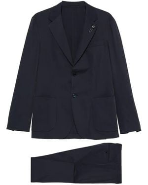Lardini Patch-Pocket Suit - Blue