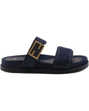 Fendi Buckle-Strap Sandals - Blue