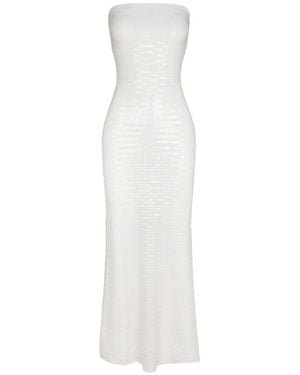 Simon Miller Sculpty Sequin-Embellished Maxi Dress - White