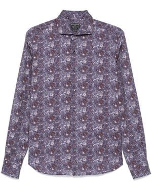 Orian Paisley Print Shirt - Purple