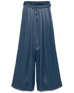 MOUTAKI Pantalones de satén - Azul