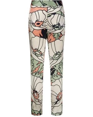 JUAN DE DIOS Pantalon Gladiolos À Imprimé Garden - Métallisé