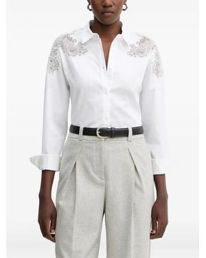Guess Lace-Detail Shirt - White