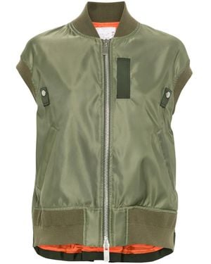 Sacai ボックスプリーツ トップ - グリーン