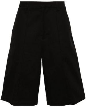 Neil Barrett Mid-Rise Cotton Chino Shorts - Black