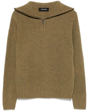 Yves Salomon Pullover Mit Reißverschluss - Grün