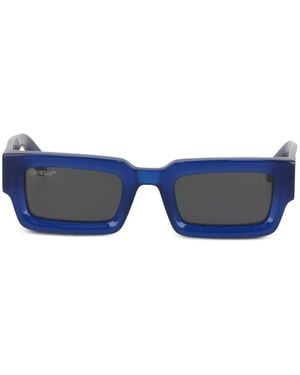 Off-White c/o Virgil Abloh Sonnenbrille Mit Eckigem Gestell - Blau
