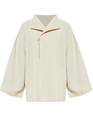Homme Plissé Issey Miyake Veste Plissée Wear Or Wrap - White