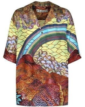 Atelier Vlisco Camisa De Manga Corta - Amarillo