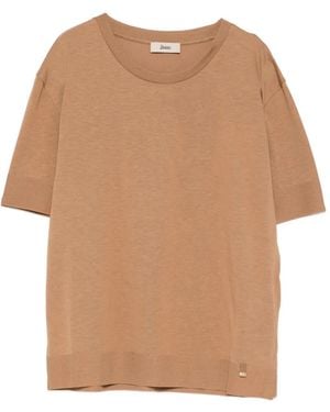 Herno Crew-Neck Short-Sleeve T-Shirt - Natural