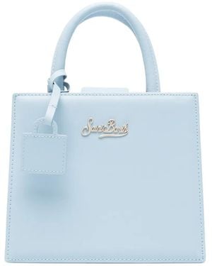 MC2 Saint Barth Leather Top-Handle Shoulder Bag - Blue