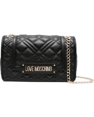 Love Moschino Borsa A Spalla Piccola Con Applicazione - Nero