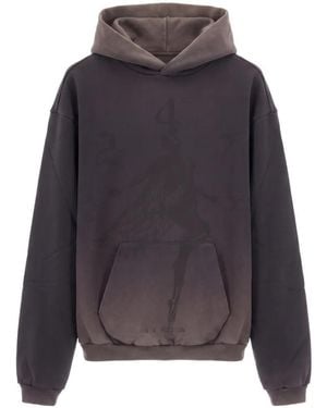 REPRESENT 247 Graphic-Print Fleece-Texture Hoodie - Gray
