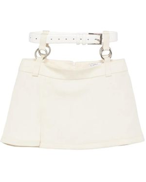Vestiaire d'un Oiseau Libre Belted Mini Skirt - White