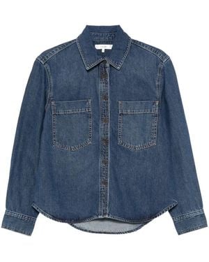 FRAME Patch-Pocket Denim Shirt - Blue