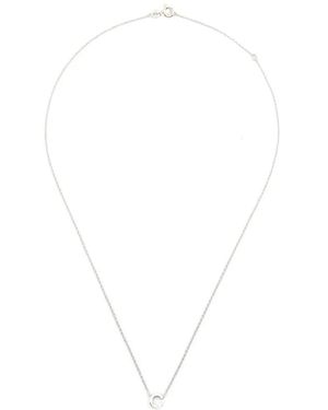 Le Gramme Collier À Pendentif À Design D'Initiale - White