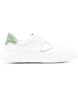 Philippe Model Logo-Patch Low-Top Sneakers - White