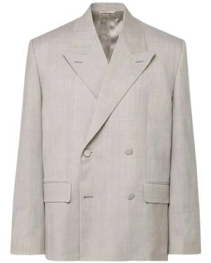 Givenchy Peak-Lapel Double-Breasted Jacket - Grey