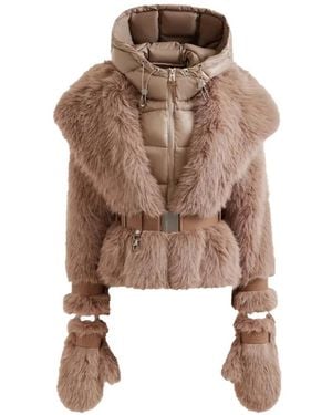 Rudsak Chloe Belted Faux-Fur Jacket - Brown