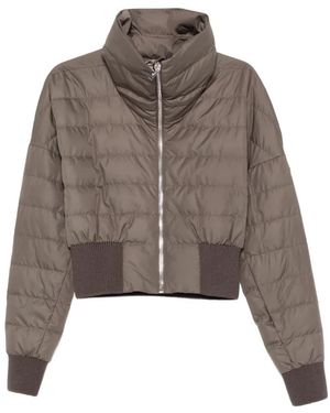 Moncler Cropped Funnel Jacket - Brown