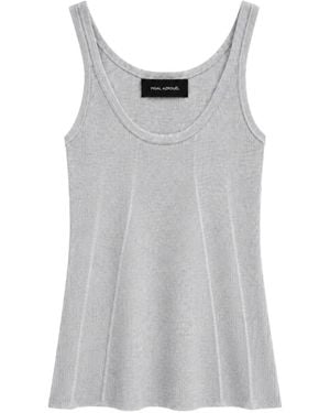 Yigal Azrouël Fine-Ribbed Tank Top - Grey